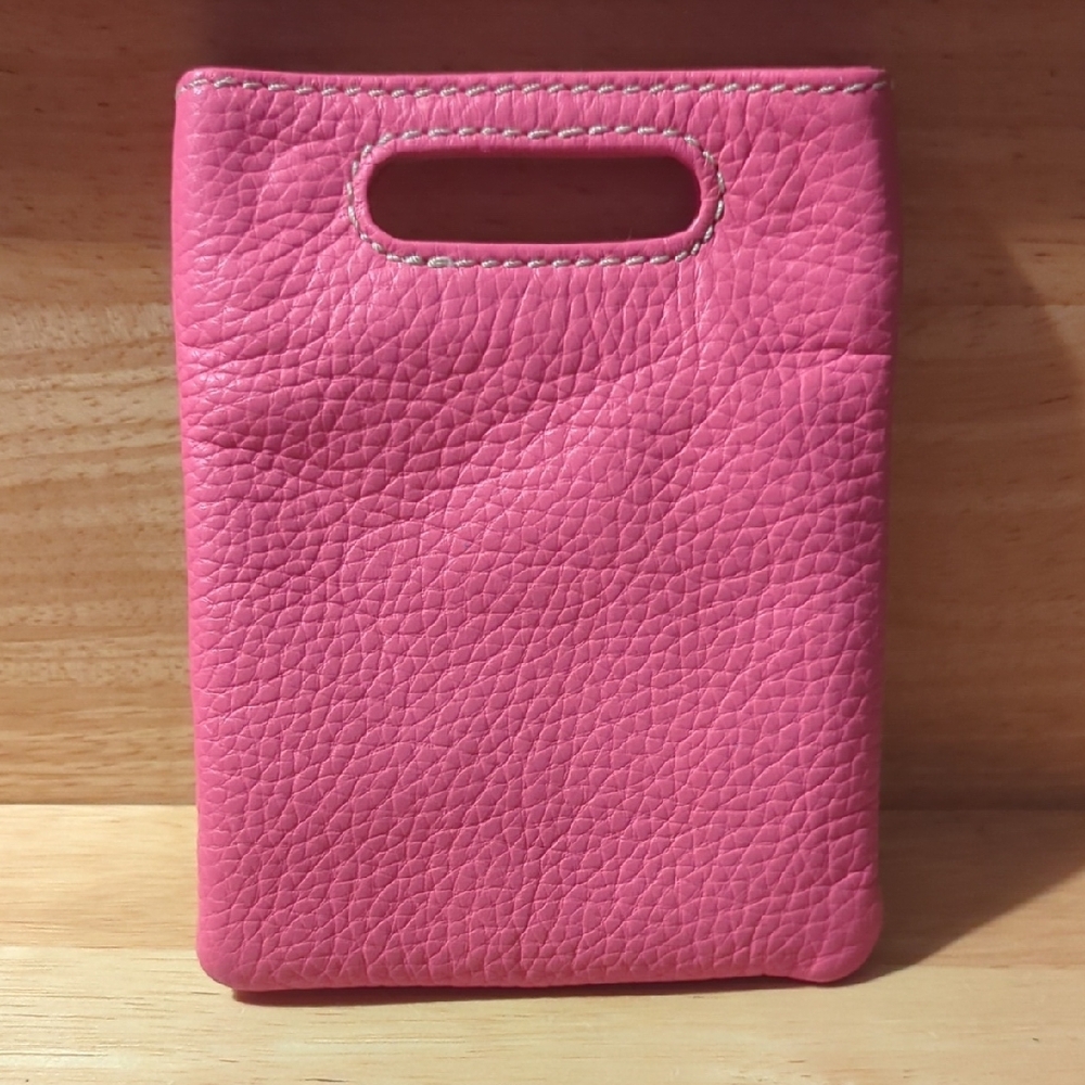 Pink Saffiano Leather Mini Tote With Key Strap - Picture 2 of 4